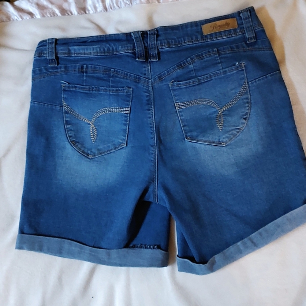 Royalty For Me Light Blue Jean Shorts - Picture 3 of 4
